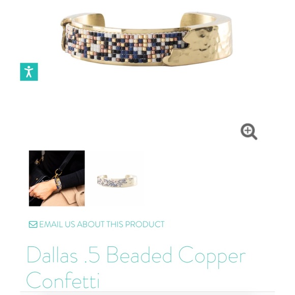 Rustic Cuff Dallas .5 Beaded Copper Confetti Cuff Bracelet Art Deco - Picture 8 of 9